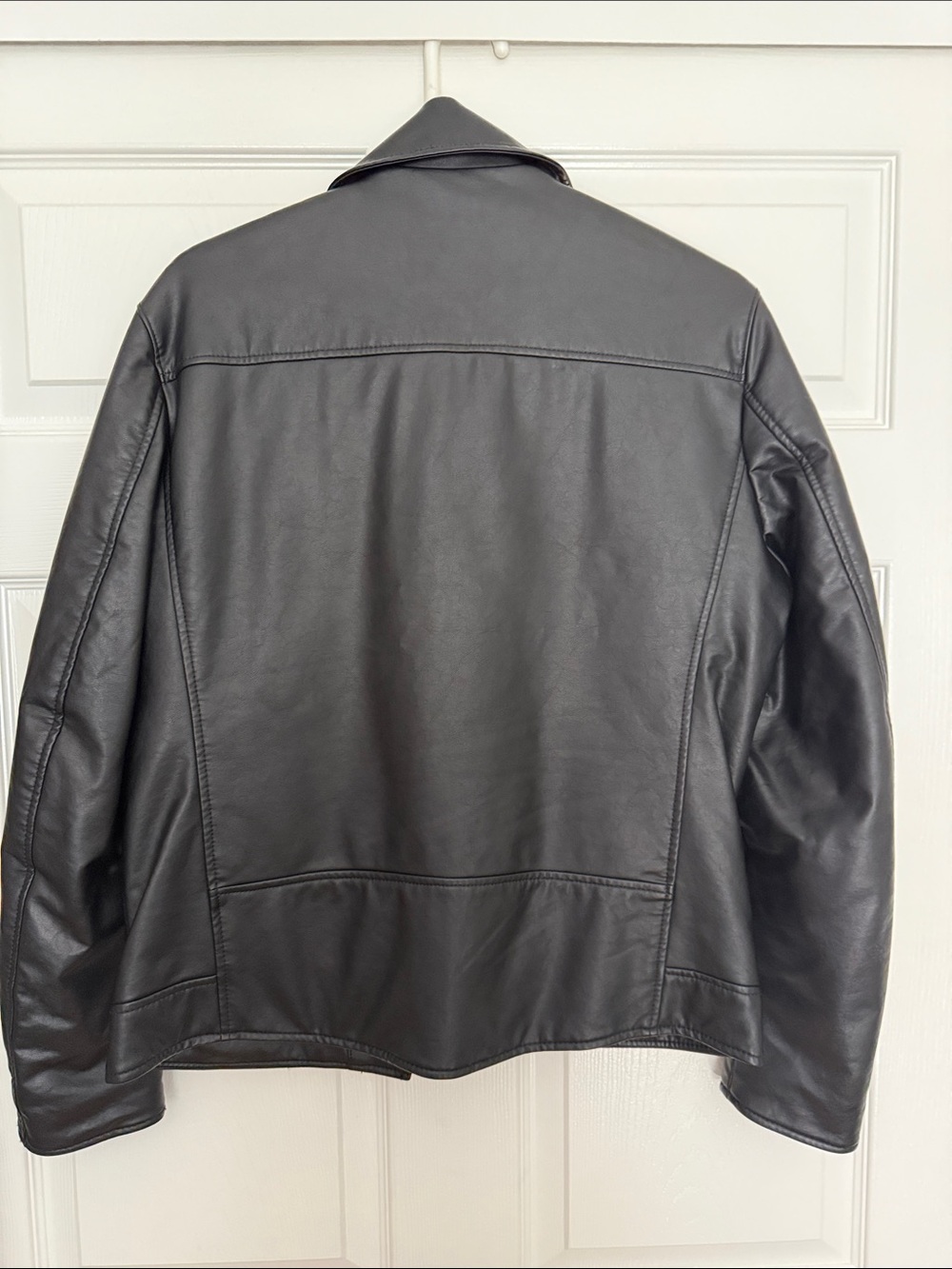 Uniqlo Black Leather Moto Jacket - Picture 4 of 4